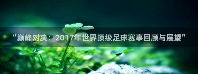  “巅峰对决：2017年世界顶级足球赛事回顾与展望”
